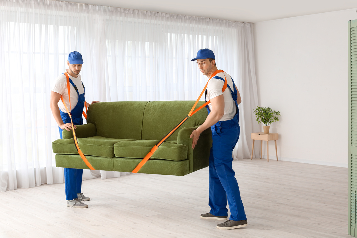 Loaders Carrying Furniture in New Flat